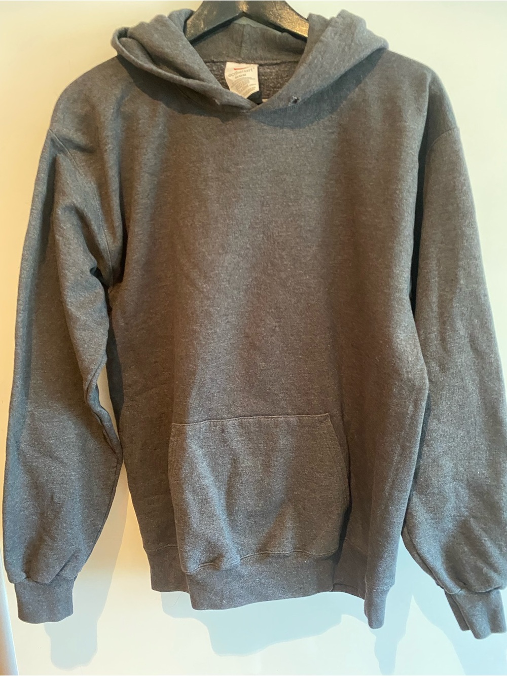 Hanes Men's Hooded Sweatshirt in Heather Gray